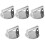 5Pcs Stainless Steel Burger Smasher Press Handle Durable Kitchen Tool 5