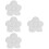 4Pcs Ceramic Flower Shape Vases White for Table and Bedroom Decor 9