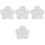 4Pcs Ceramic Flower Shape Vases White for Table and Bedroom Decor 5