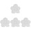 4Pcs Ceramic Flower Shape Vases White for Table and Bedroom Decor 4