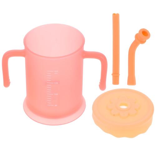 5Pcs Lightweight Kids Drinking Cups Pink Spill-Proof Cups 2