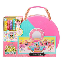 L.O.L. Surprise! Hair Beads Salon Playset - Comes with 1 Doll and 100 Beads, Also Includes Hair Ties, Mirror, and More Surprises