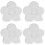4Pcs Ceramic Flower Shape Vases White for Table and Bedroom Decor 7