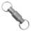 Alloy Two Way Key Ring  Detachable Key Attachment Multifunctional Rust Resistant EDC Tool Gray 1