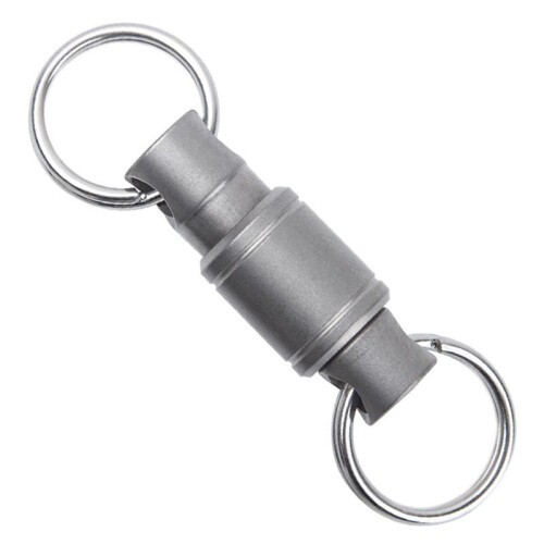 Alloy Two Way Key Ring  Detachable Key Attachment Multifunctional Rust Resistant EDC Tool Gray