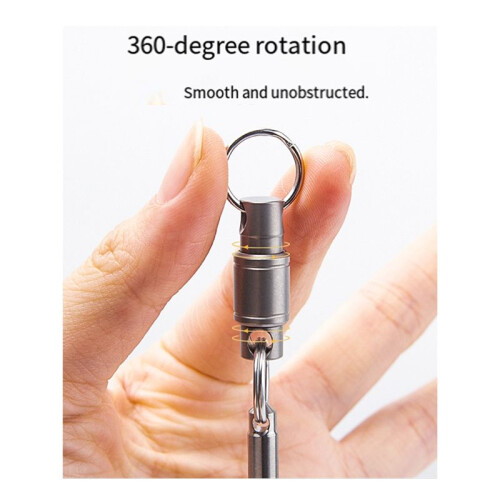 Alloy Two Way Key Ring  Detachable Key Attachment Multifunctional Rust Resistant EDC Tool Gray 2