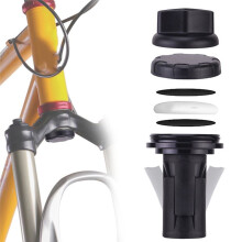 Bicycle Airtag Antitheft Front for Down Tube Bracket Protective Shell Mountain Bike Front Fork Expansion Locking Bracket