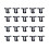 20pcs Photovoltaic Panel Drainage Buckle Surface Plate Solar Panel Water Drain Clip for Solar Panel Draining Black 30mm 3