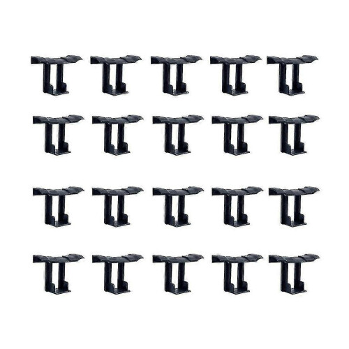 20pcs Photovoltaic Panel Drainage Buckle Surface Plate Solar Panel Water Drain Clip for Solar Panel Draining Black 30mm 2
