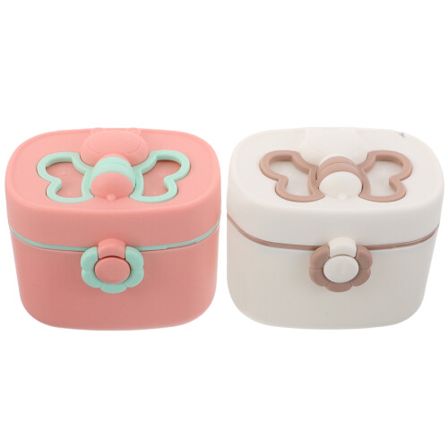 8Pièces Boîte Lait Poudre Bébé PP Design Coloré 1