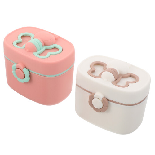 8Pièces Boîte Lait Poudre Bébé PP Design Coloré 2
