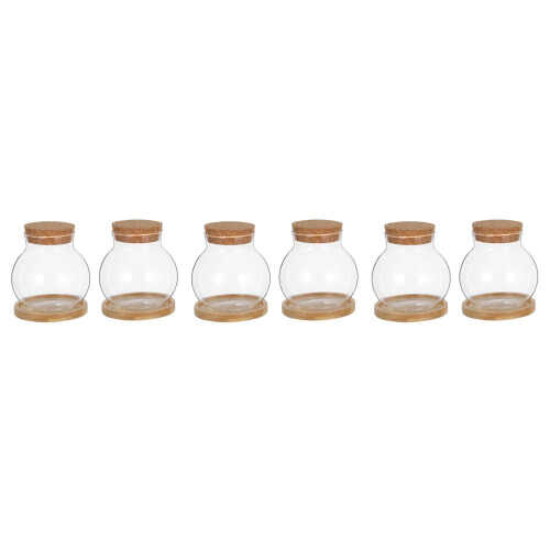 6 Ensembles Station De Propagation Pour , Verre Bambou 2