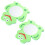 4Pièces Jouets Bain Enfant Animaux Eva Vert Sécurisé 1
