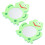 4Pièces Jouets Bain Enfant Animaux Eva Vert Sécurisé 3