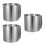 3Pcs Adjustable Stainless Steel Round Cake Ring Mold Silver Bakeware 3
