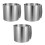 3Pcs Adjustable Stainless Steel Round Cake Ring Mold Silver Bakeware 6