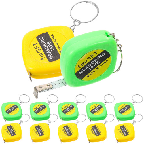 120Pcs Portable Tape Measure Tool with Keyring Durable Assorted Color 2