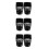 6Pcs Black Plastic Billiard Storage Pockets Pool Table Side Basket 6