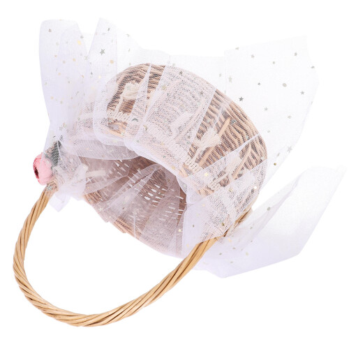2 Pcs Hand Woven Storage Basket Small Wicker For Wedding Child 2