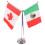 5Sets Polyester Flags with Metal Holder for Office Desk Decor 2