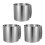 3Pcs Adjustable Stainless Steel Round Cake Ring Mold Silver Bakeware 8