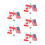 5Sets Polyester Flags with Metal Holder for Office Desk Decor 7