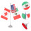 5Sets Polyester Flags with Metal Holder for Office Desk Decor 8