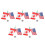 5Sets Polyester Flags with Metal Holder for Office Desk Decor 6