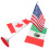 5Sets Polyester Flags with Metal Holder for Office Desk Decor 3