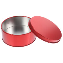 5Pcs Red Tinplate Candy Boxes with Lids Metal Storage for Party Gifts