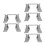 6Pcs Grey DIY Footbridge Model for Train Track and Sand Table 7