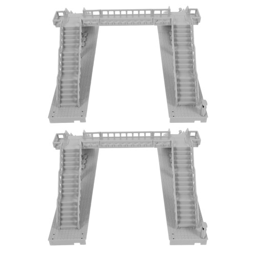 6Pcs Grey DIY Footbridge Model for Train Track and Sand Table 2