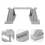 6Pcs Grey DIY Footbridge Model for Train Track and Sand Table 10