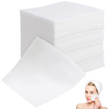 400Pcs White Non-Woven Makeup Remover Pads for Daily Facial Cleansing
