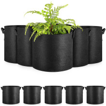 36Pcs Fabric Potato Grow Bags with Handles Black Plant Containers
