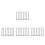 32Pcs Silver Cake Baking Tools Aluminum Alloy Precision Piping Rods 5