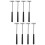 8Pcs Multifunction Small Hammer with Steel and ABS Plastic Black 8
