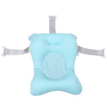 Baby Shower Cushion Blue Polyester Foam Infant Bath Seat Support Mat