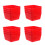 16Pcs Durable Red Hanging Bird and Rabbit Feeding Bowls for Pets 4