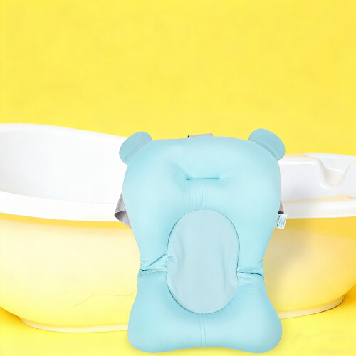 Baby Shower Cushion Blue Polyester Foam Infant Bath Seat Support Mat 2