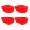 16Pcs Durable Red Hanging Bird and Rabbit Feeding Bowls for Pets 11