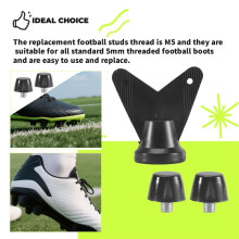12 ST Fotbollssko Spikes Professionella Fotbollsskor med Klotsar M5 Ersättningsdubbar med Skiftnyckel Spetsskor Spikes 10 mm