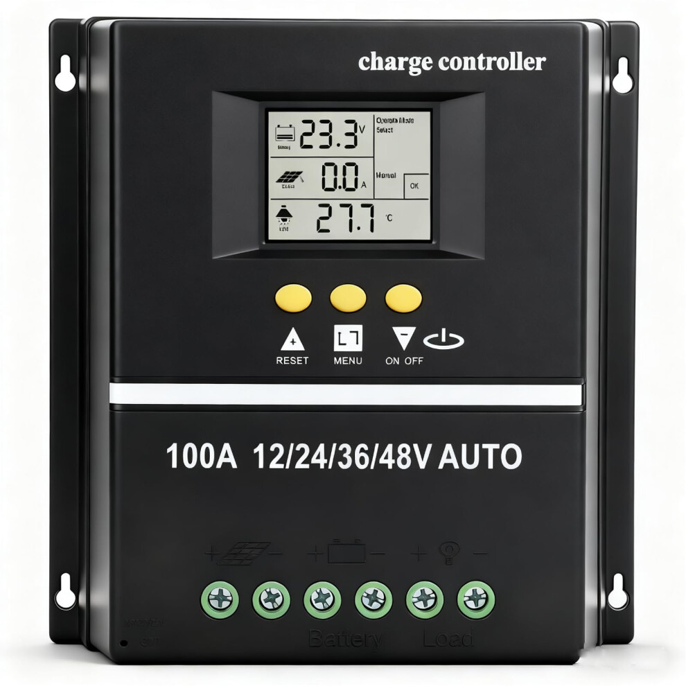100A Mppt Solar Charge Controller 12V 24V 48V With Lcd And Usb For Offgrid Rv Cabin 9169991114583