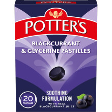 Potter's Blackcurrant & Glycerine Pastilles, 20 Pastilles