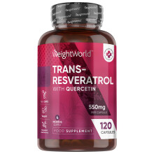 Trans Resveratrol with Quercetin - 120 Capsules - 4 Months Supply - Resveratrol Supplements - 1 Capsule a Day - Sourced from Japanese