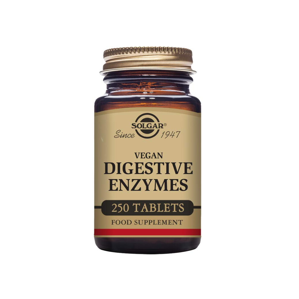 Solgar Vegan Digestive Enzymes Tablets - Pack Of 250 - Lactose Free