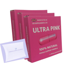 3 x Ultra Pink 400mg Tablets for Women Bundle! 100% Natural Female Supplement! Contains Maca, Ginseng