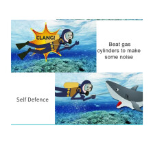 TOOKE Diving Pointer Rod Stainless Steel Knocker Bottle Knocker Underwater Probe with Scale Self Sounding Hand Rope C