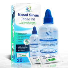 Sinus Rinse Kit, Squeeze Bottle, Neti Pot,+20 Salt sachets, Original Plusqmed,Nasal wash, Sinus Rinse, Adults, Children, Nose Shower for