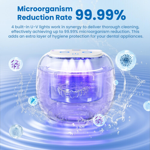 Ultrasonic Retainer Cleaner Machine, 45kHz Ultrasonic Cleaner for 2